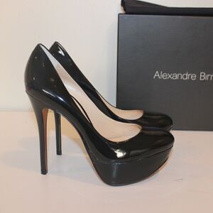 NEW Alexandre Birman Black Scarpin Meia Pata Eclipse Platform Shoes